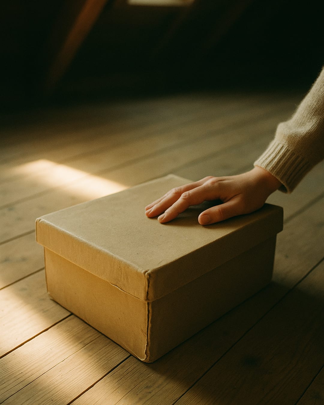 Everstory on Instagram: a hand resting on a keepsake box of old photos