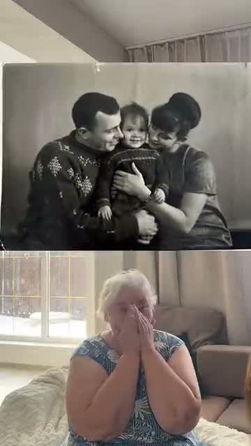 A creased old family photograph, ready to be made into a film