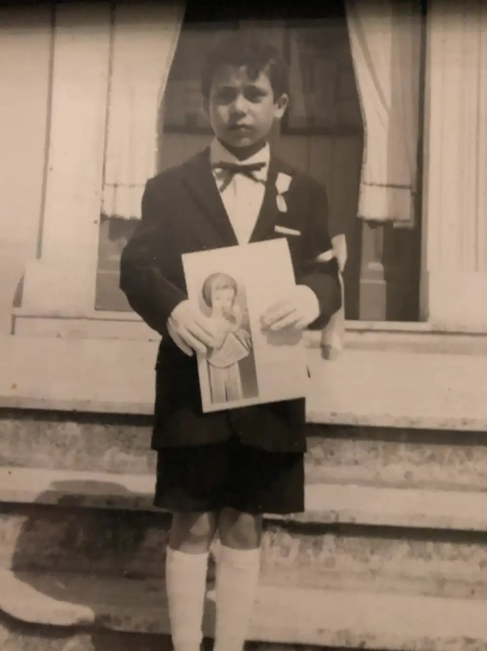 An old black-and-white family photo